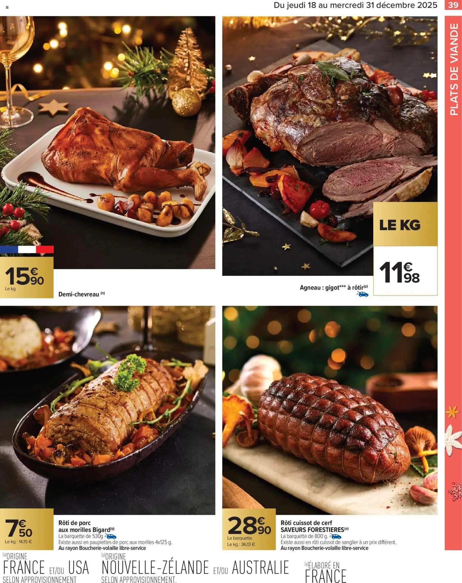 {H1} | Page: 39 | Produits: Agneau gigot, Agneau, Viande, Porc