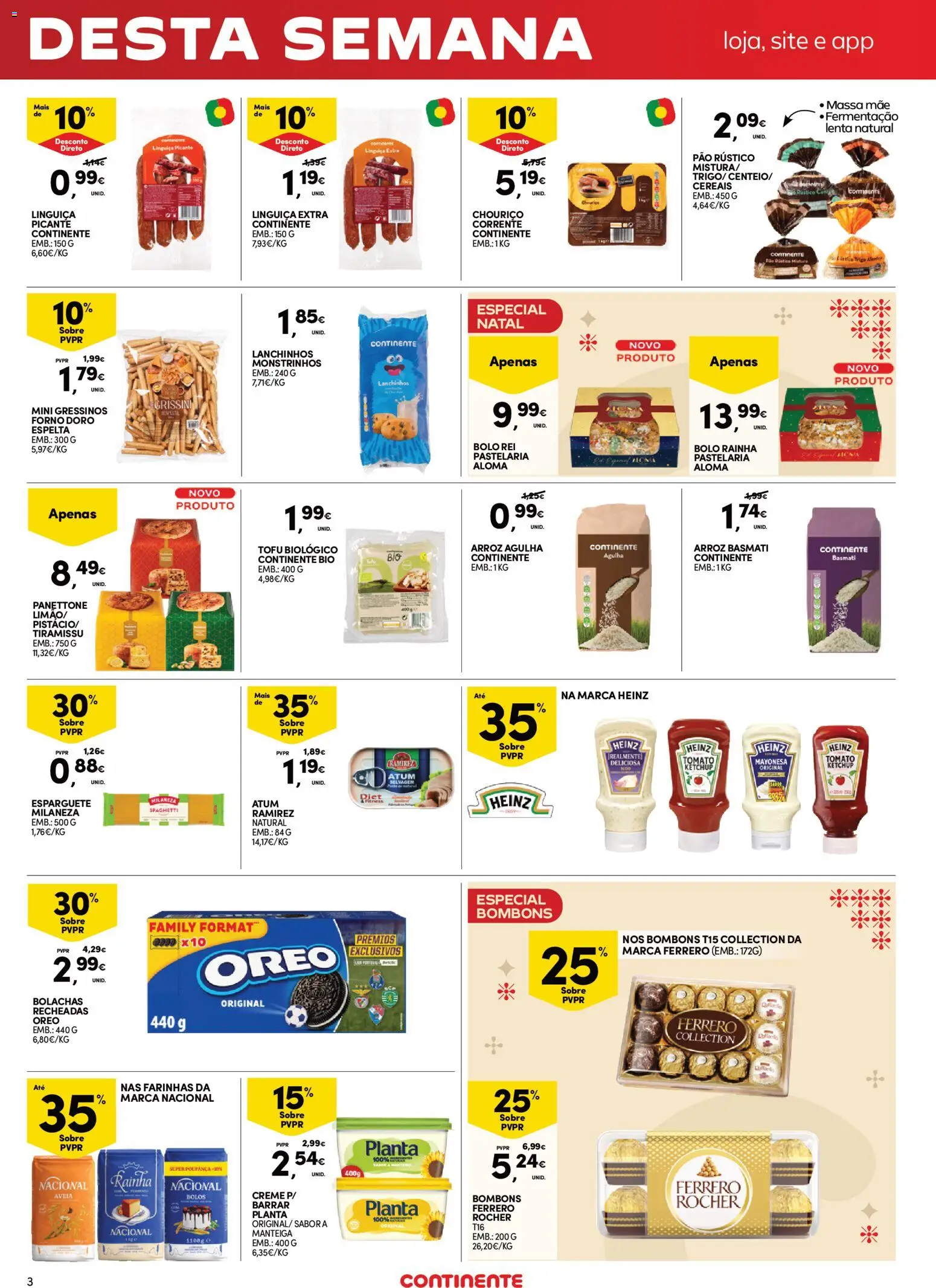 Continente - Fim de Semana  │ válido de 07.11.2025 | Página: 3 | Produtos: Milaneza, Chocolates, Pão, Cereais