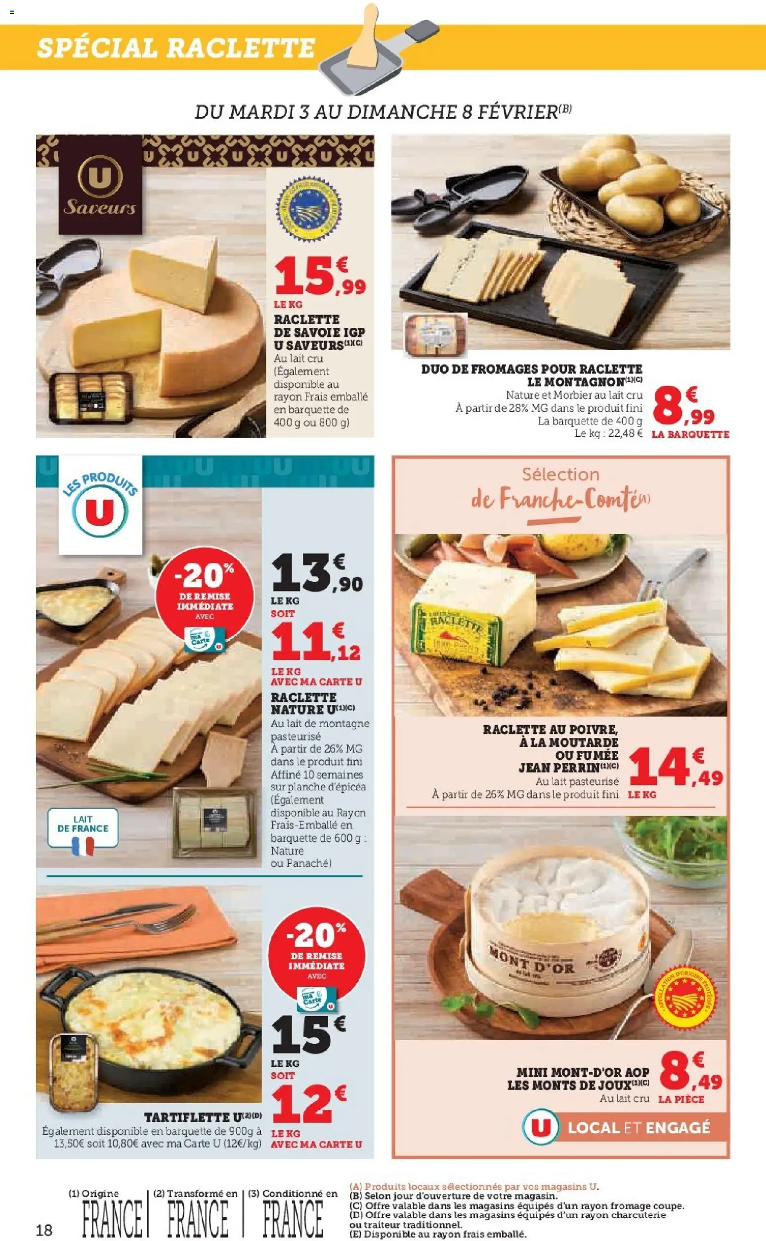 {H1} | Page: 18 | Produits: Tartiflette, Raclette, Fromage, Moutarde