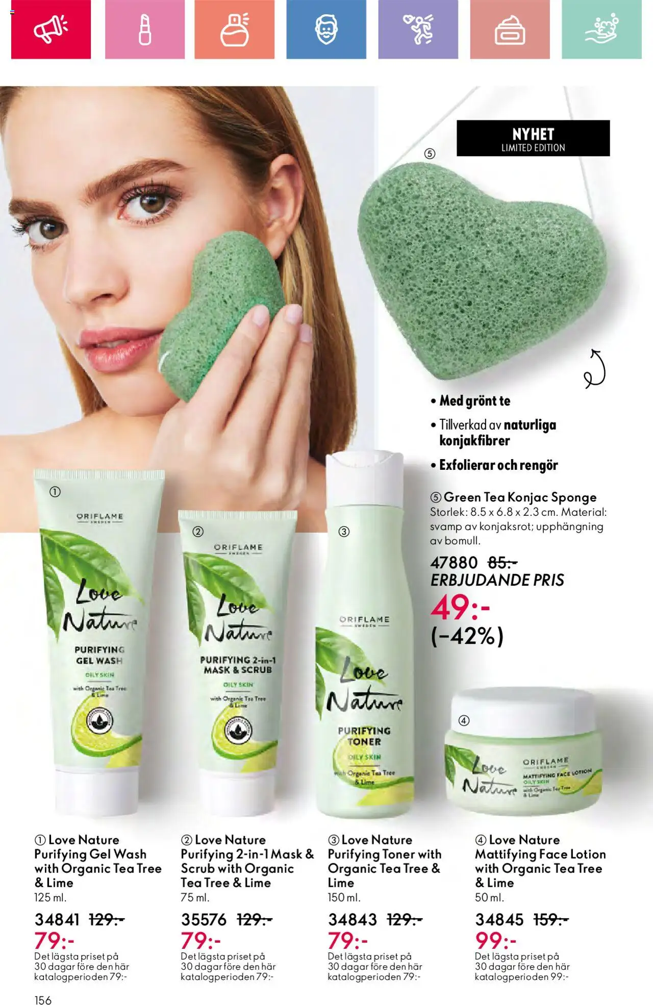 Oriflame reklamblad aktuell från 03.08.2025 | Sida: 156 | Produkter: Svamp, Mask, Te, Lime