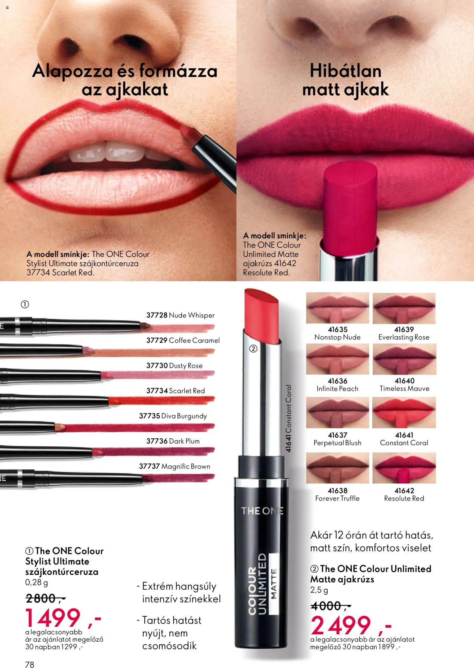 Oriflame akciós ujság - amely érvényes a következő dátumtól: 21.01.2026 | Oldal: 78 | Termékek: Ajakrúzs