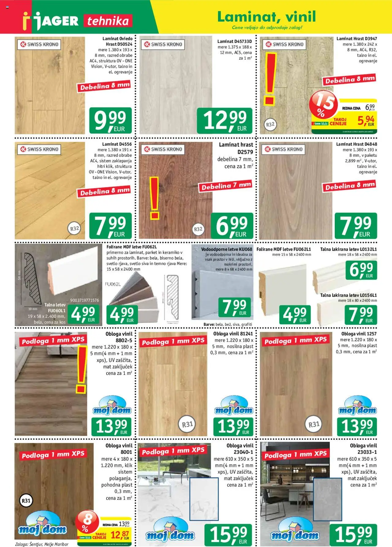 Novi Jager katalog ponudbe – veljaven od 15.10.2025 | Stran: 9 | Izdelki: Kos, Letev, Podloga
