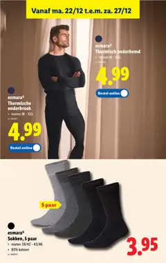 esmara® Thermische onderbroek, Thermische onderbroek, maten M - XXL - Voorbeeld van een folder van Lidl, geldig van 22.12.2025 | Pagina: 45 | Producten: Onderbroek
