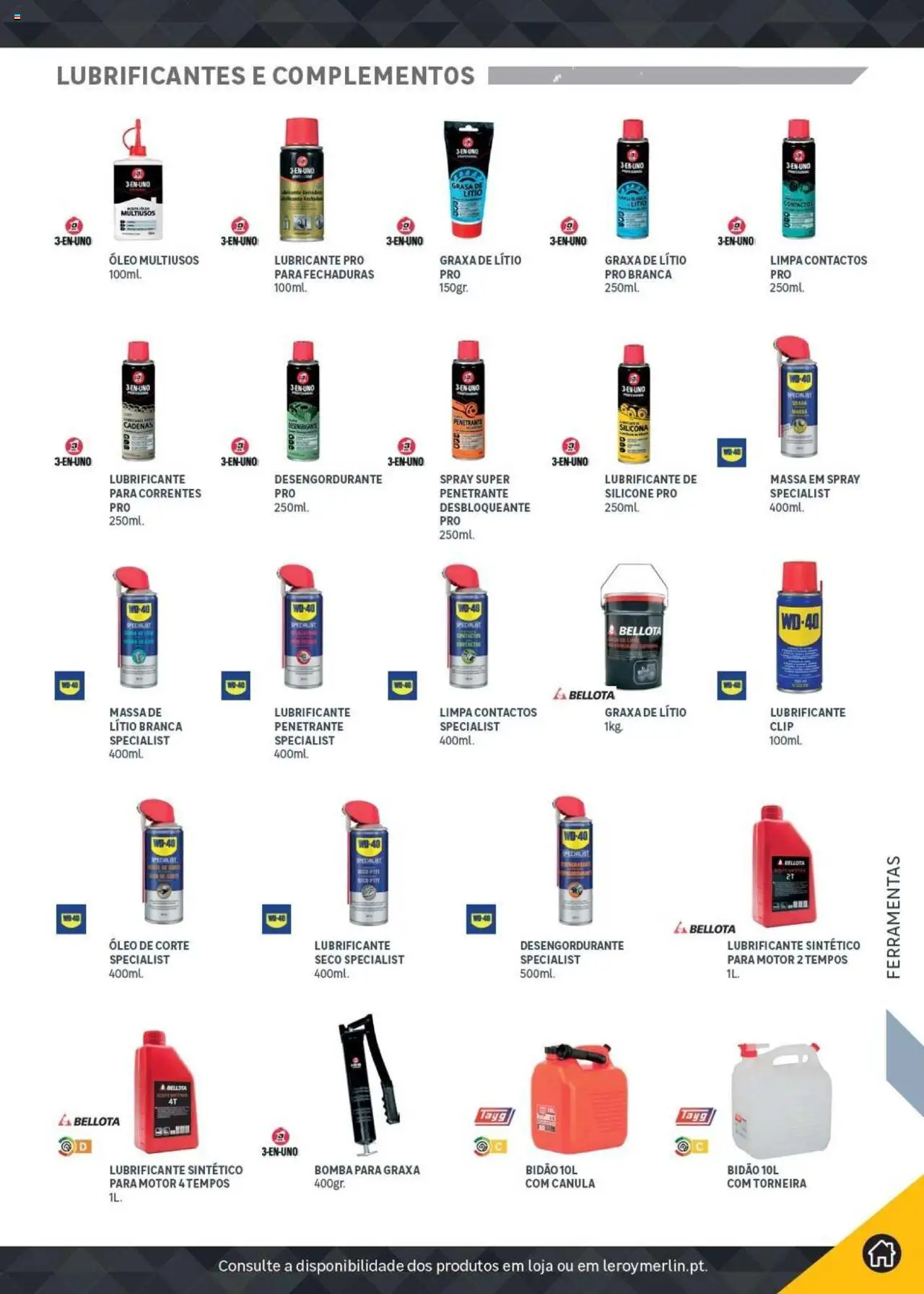 Leroy Merlin Catálogo │ válido de 18.11.2024 | Página: 375 | Produtos: Graxa, Torneira, Ferramentas, Massa
