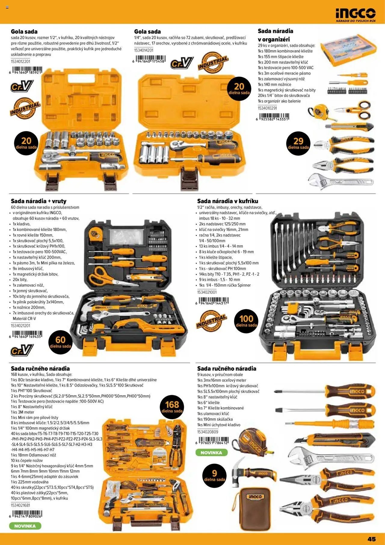 Nové Kinekus akcie – leták je platný od 28.04.2025 | Strana: 45 | Produkty: Organizér, Skrutkovač, Rám, Náradie
