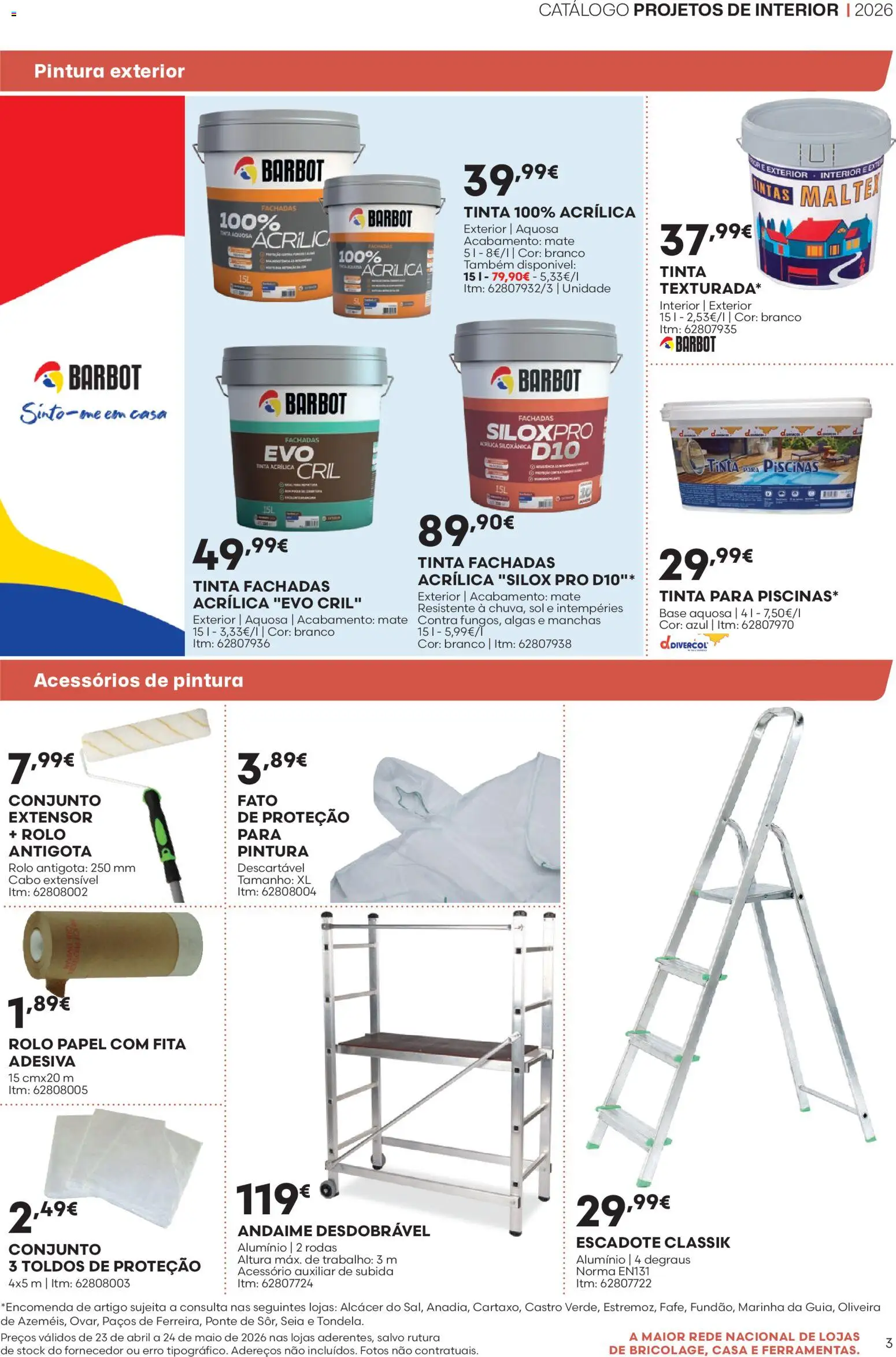 BricoMarché F06 - Folheto Catálogo Projetos de Interior │ válido de 23.04.2026 | Página: 3 | Produtos: Cabo, Tinta, Extensor, Fato