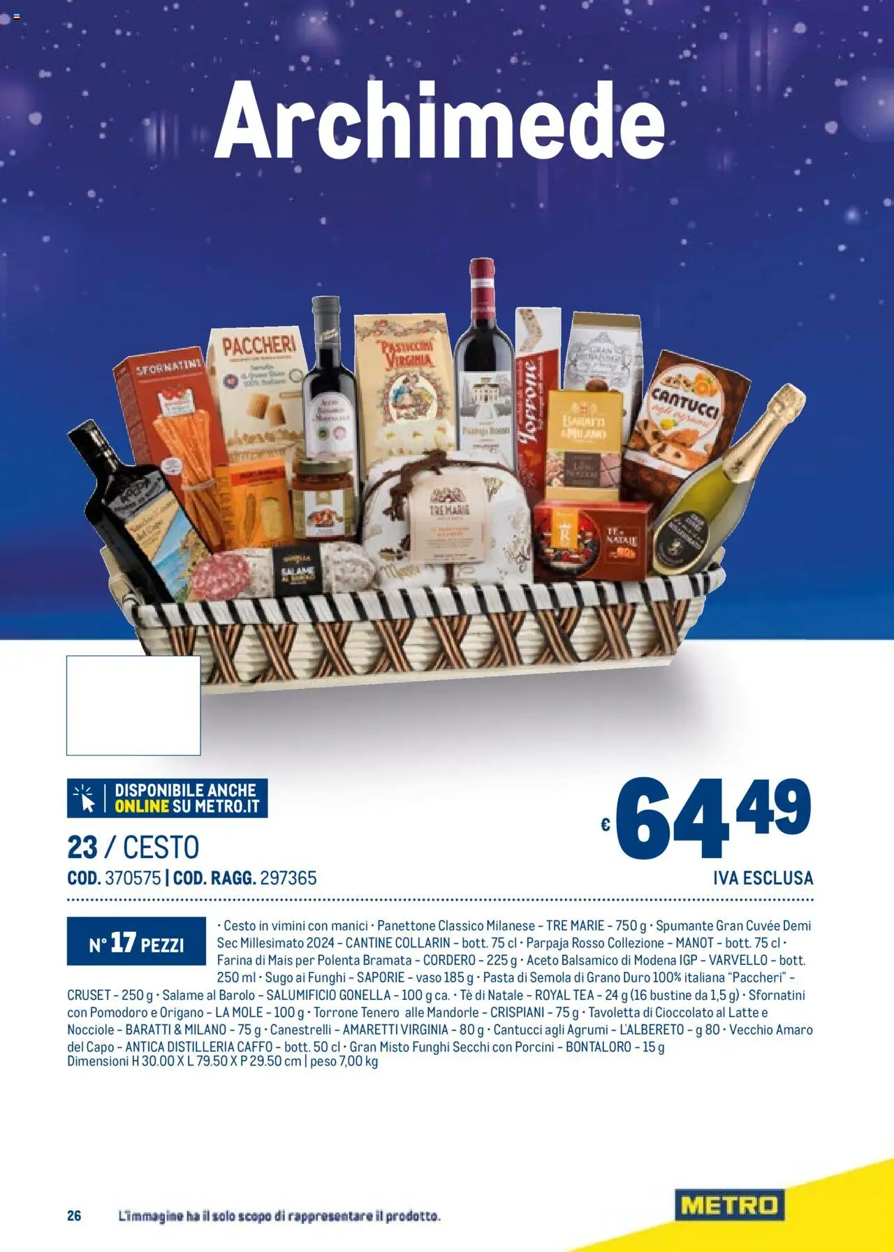 Volantino Metro del 06.11.2025 | Pagina: 26 | Prodotti: Pasta, Spumante, Aceto, Amaro