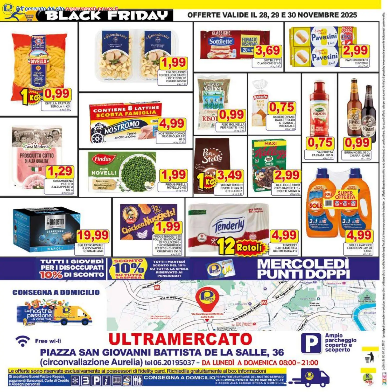 Volantino Pewex del 27.11.2025 | Pagina: 24 | Prodotti: Carta igienica, Birra, Nuggets, Olio