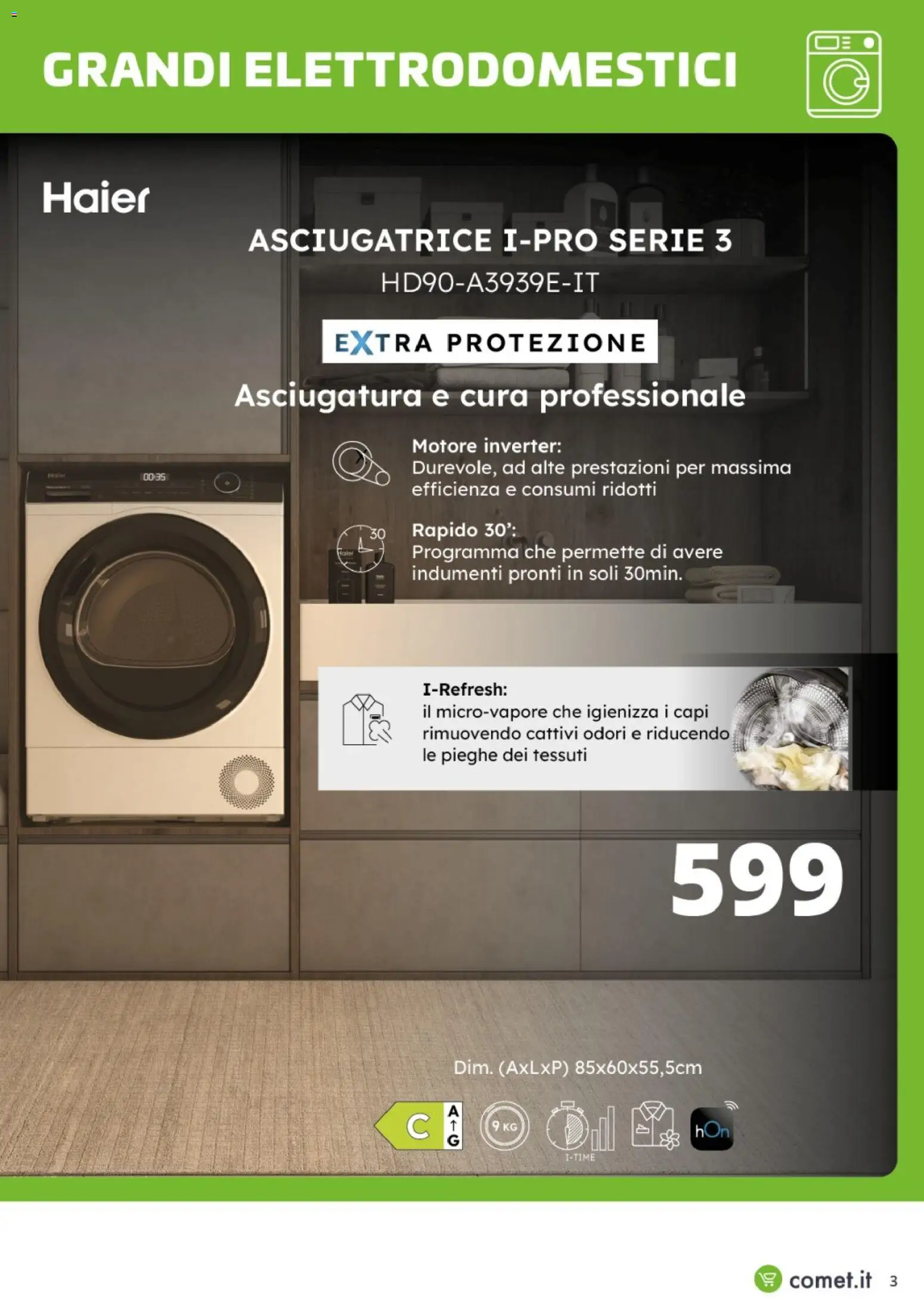 Volantino Comet del 13.11.2025 | Pagina: 3 | Prodotti: Asciugatrice