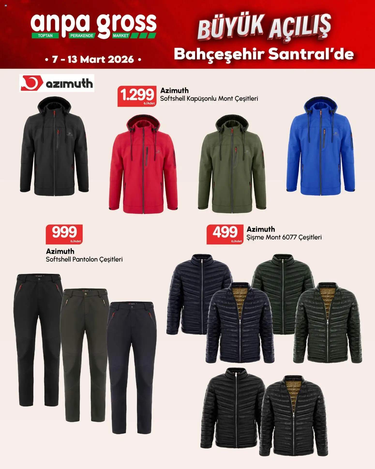 Anpa Gross - Katalog Büyük açılış 4 - 07.03.2026 tarihinden itibaren geçerlidir | Sayfa: 5 | Ürünler: Mont, Pantolon