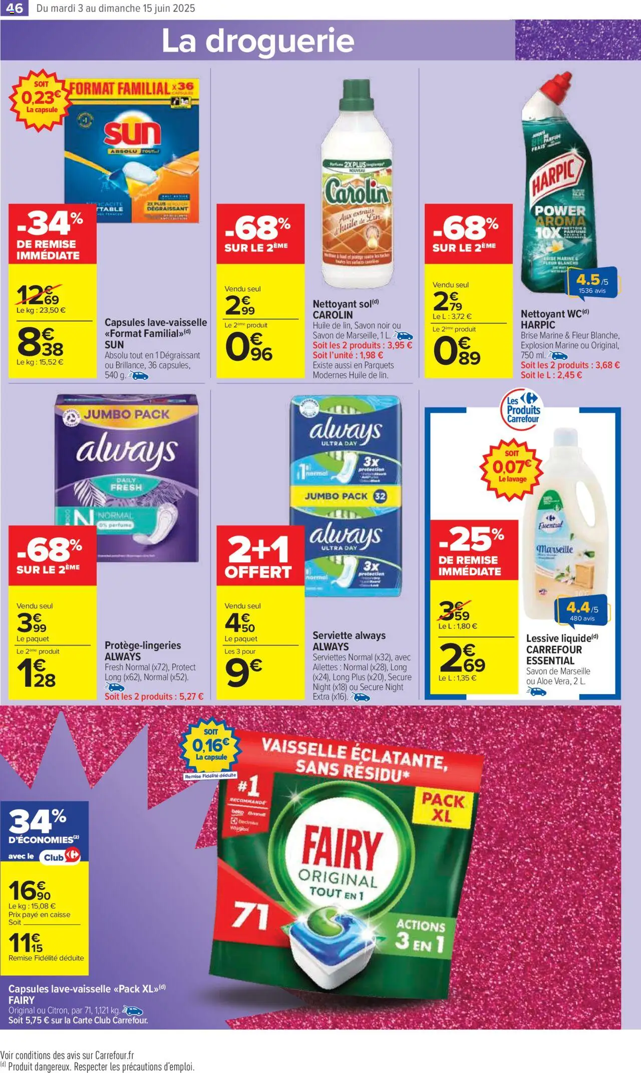  | Page: 48 | Produits: Lave-vaisselle, Détergent, Table, Lessive