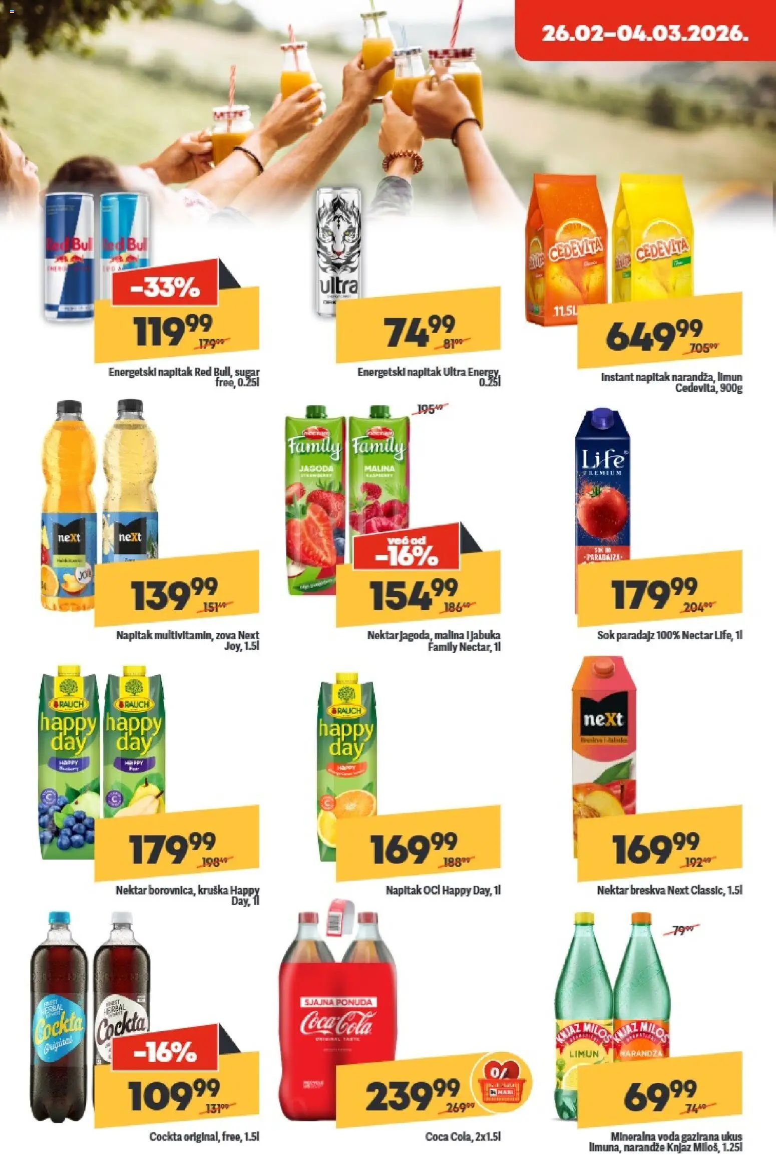 Maxi katalog - važi od 26.02.2026 | Strana: 22 | Proizvode: Jagoda, Mineralna voda, Limun, Breskva