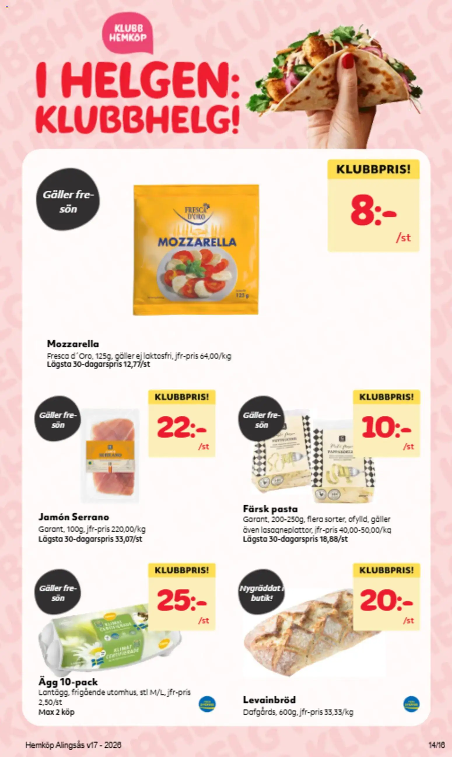 Hemköp reklamblad aktuell från 20.04.2026 | Sida: 11 | Produkter: Galler, Ägg, Pasta