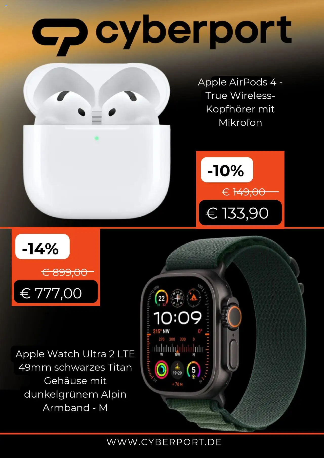 Cyberport Prospekt 	 - gültig ab dem 07.08.2025 | Seite: 2 | Produkte: Apple watch, Airpods, Apple, Kopfhörer