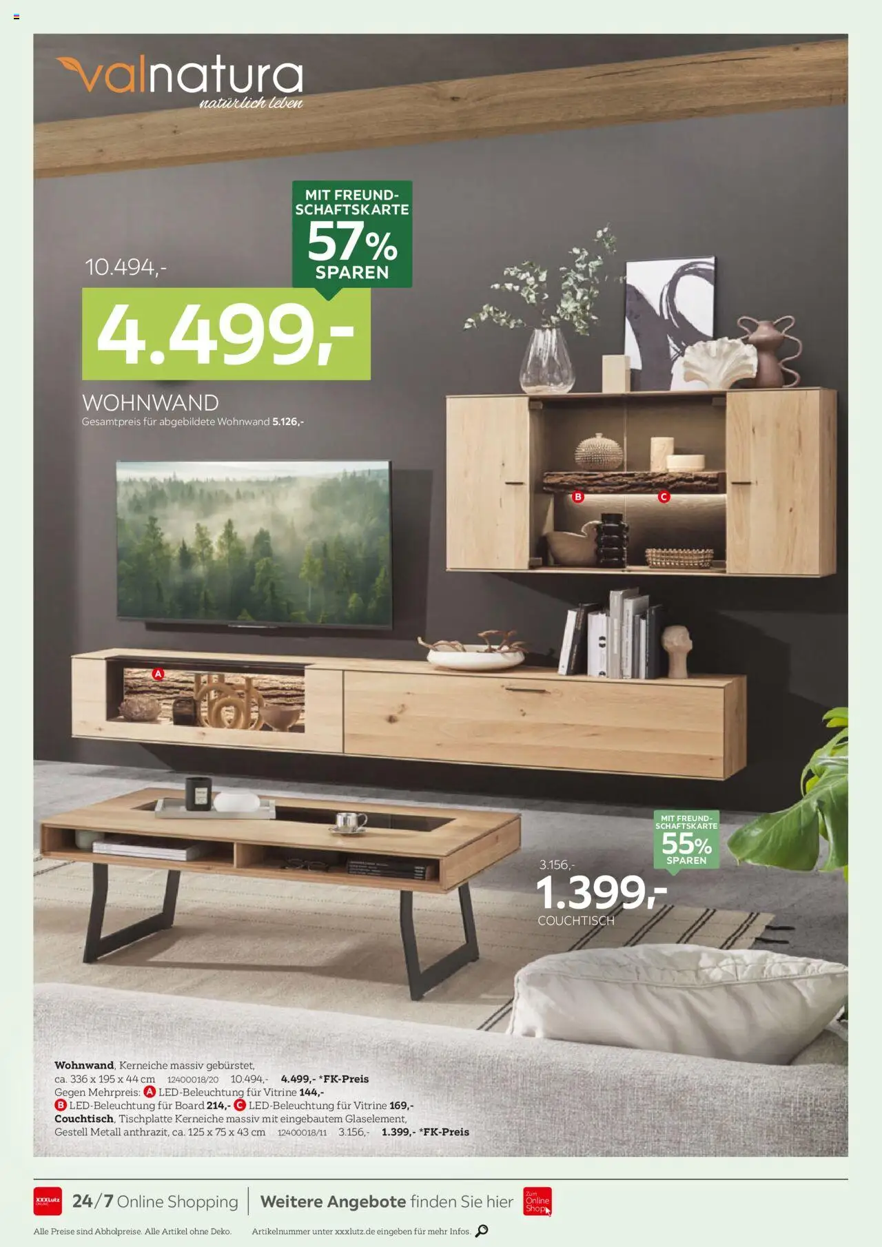 XXXL Lutz Größte Lagerräumungsverkauf – gültig ab 12.10.2025 | Seite: 8 | Produkte: Wohnwand, Vitrine, Couchtisch