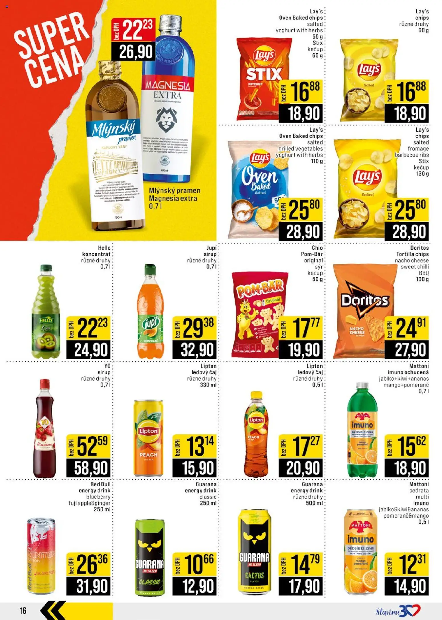 Jip leták - Cash & Carry od 29.10.2025 | Strana: 16 | Produkty: Tortilla, Ice tea, Ledový čaj, Energy drink