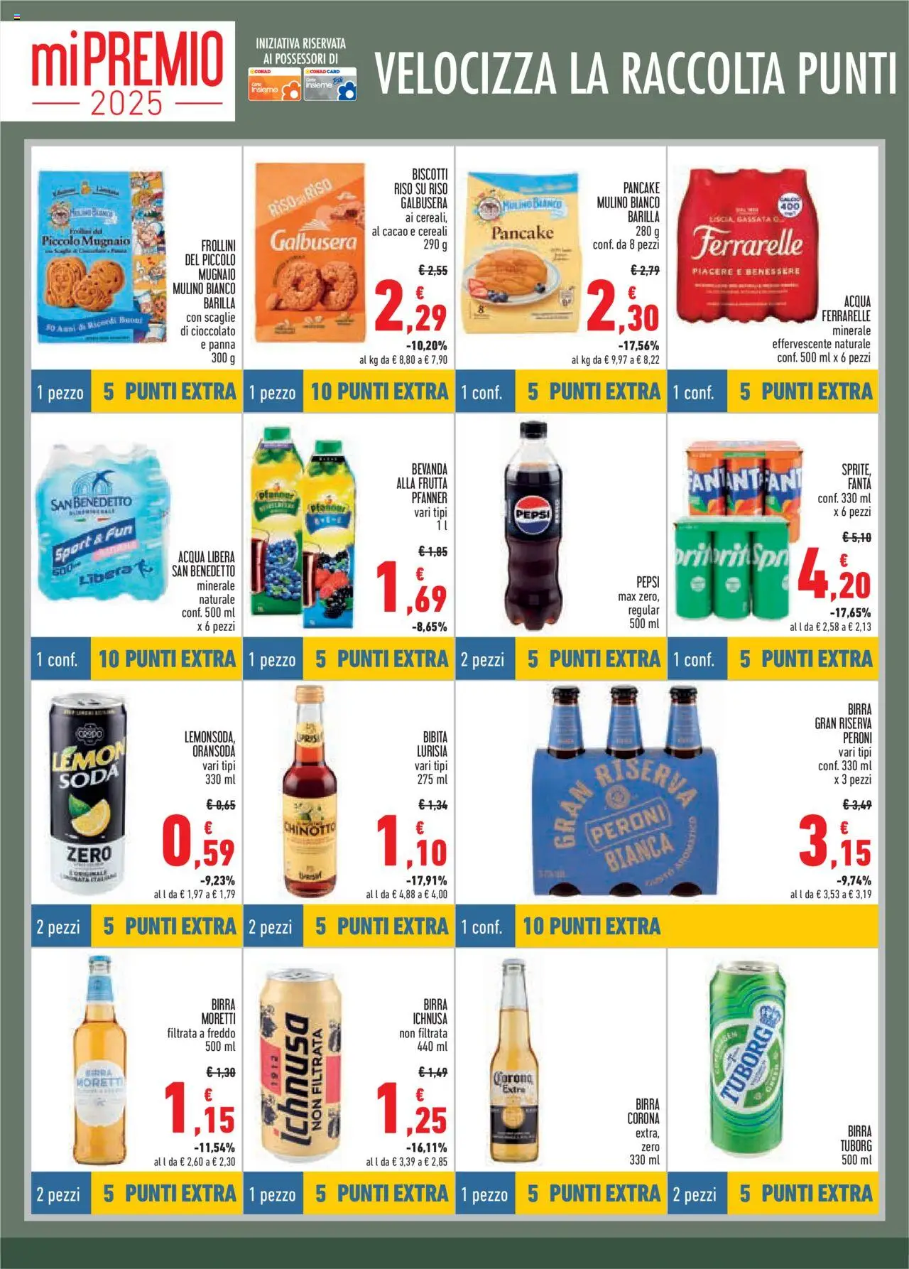 Volantino Conad del 17.07.2025 | Pagina: 8 | Prodotti: Chinotto, Biscotti, Cacao, Ferrarelle