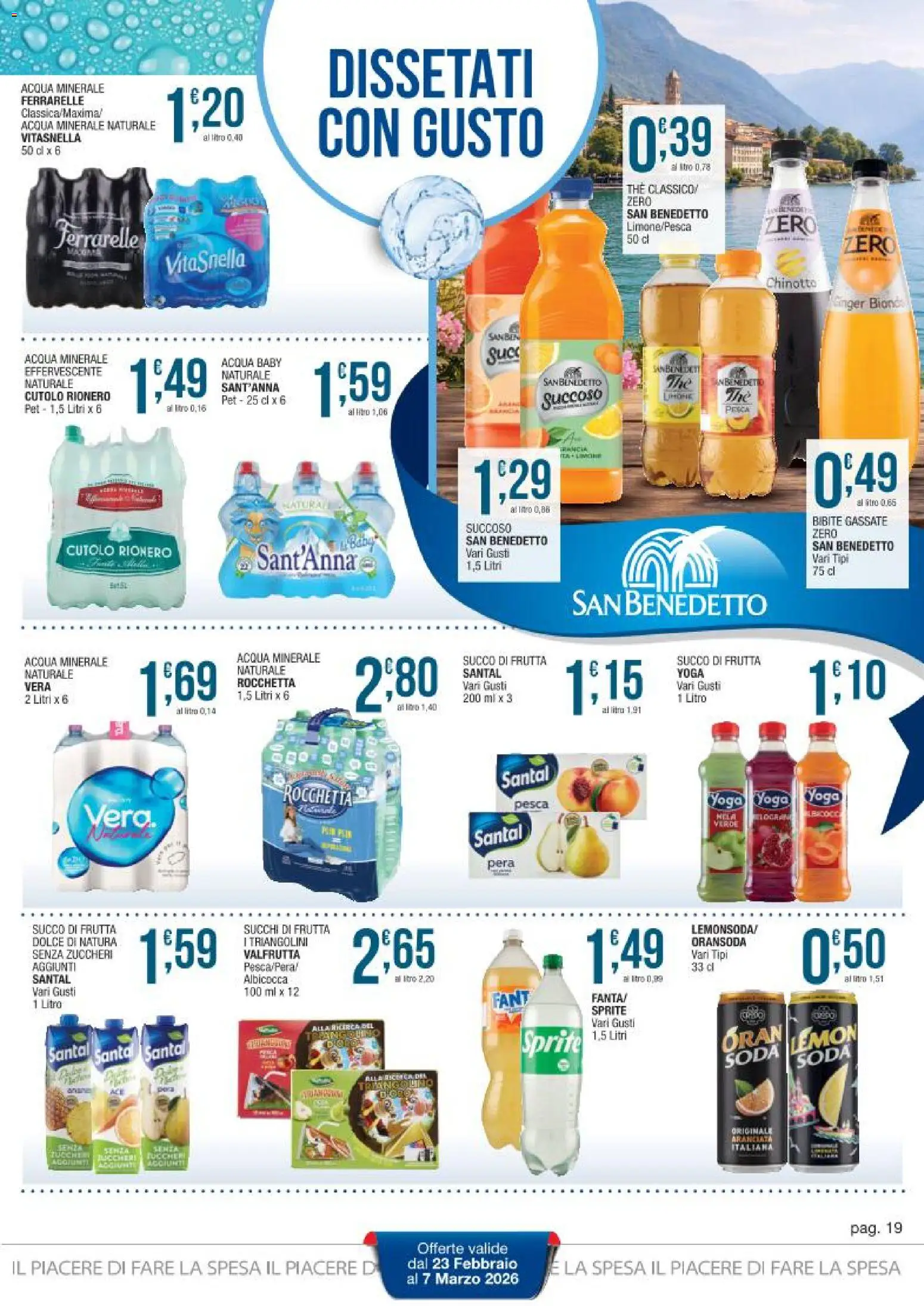 Volantino Sidis del 23.02.2026 | Pagina: 19 | Prodotti: Succo, Chinotto, Acqua, Limone