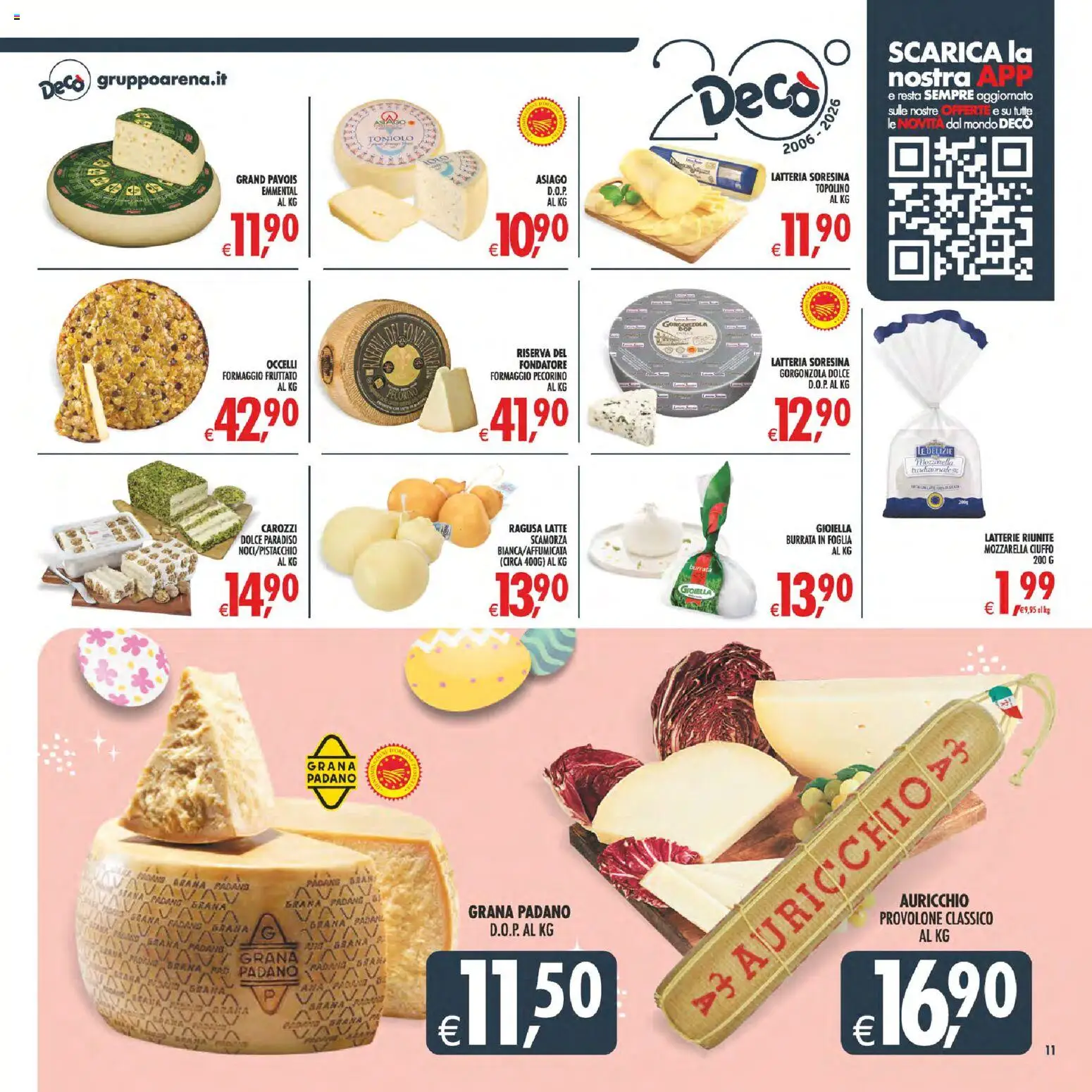 Volantino Decò del 27.03.2026 | Pagina: 12 | Prodotti: Mozzarella, Formaggio, Gorgonzola, Burrata