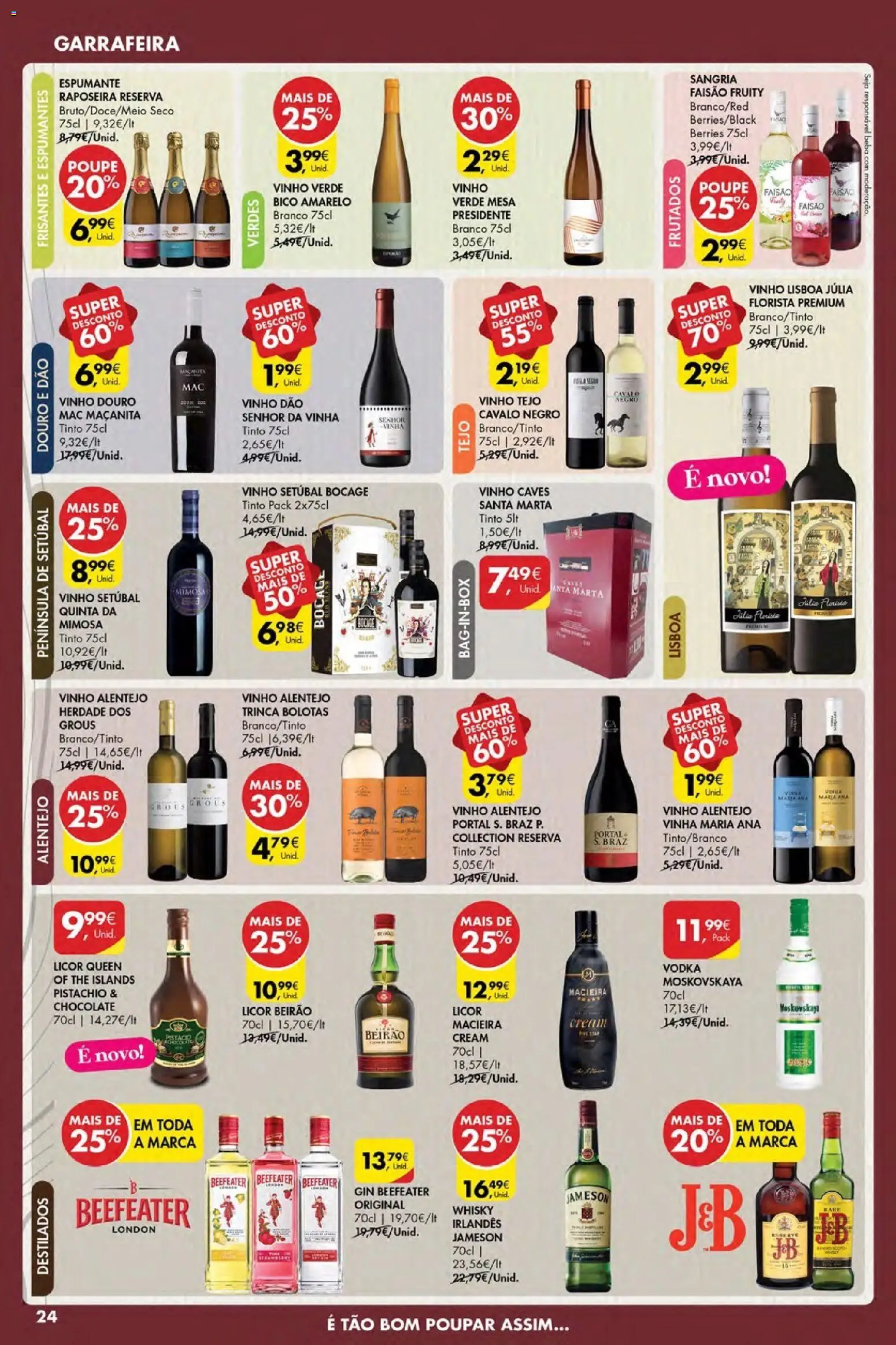 Pingo Doce Poupe Esta Semana Açores │ válido de 20.11.2025 | Página: 24 | Produtos: Espumante, Mesa, Macieira cream, Gin