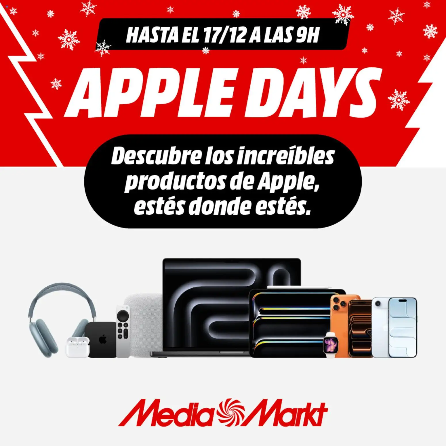 Media Markt folleto │ válido desde el 12.12.2025 | Página: 1 | Productos: Apple