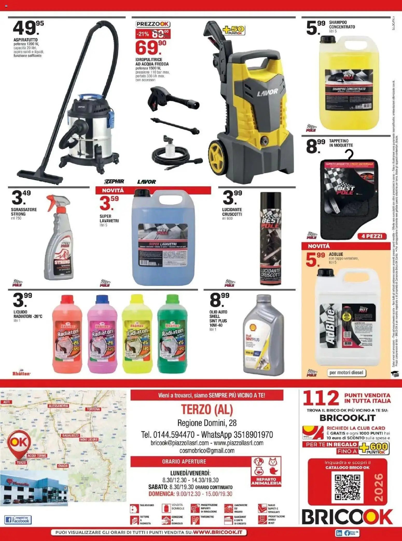 Volantino Brico OK del 04.03.2026 | Pagina: 8 | Prodotti: Tè, Acqua, Idropulitrice, Tappeto