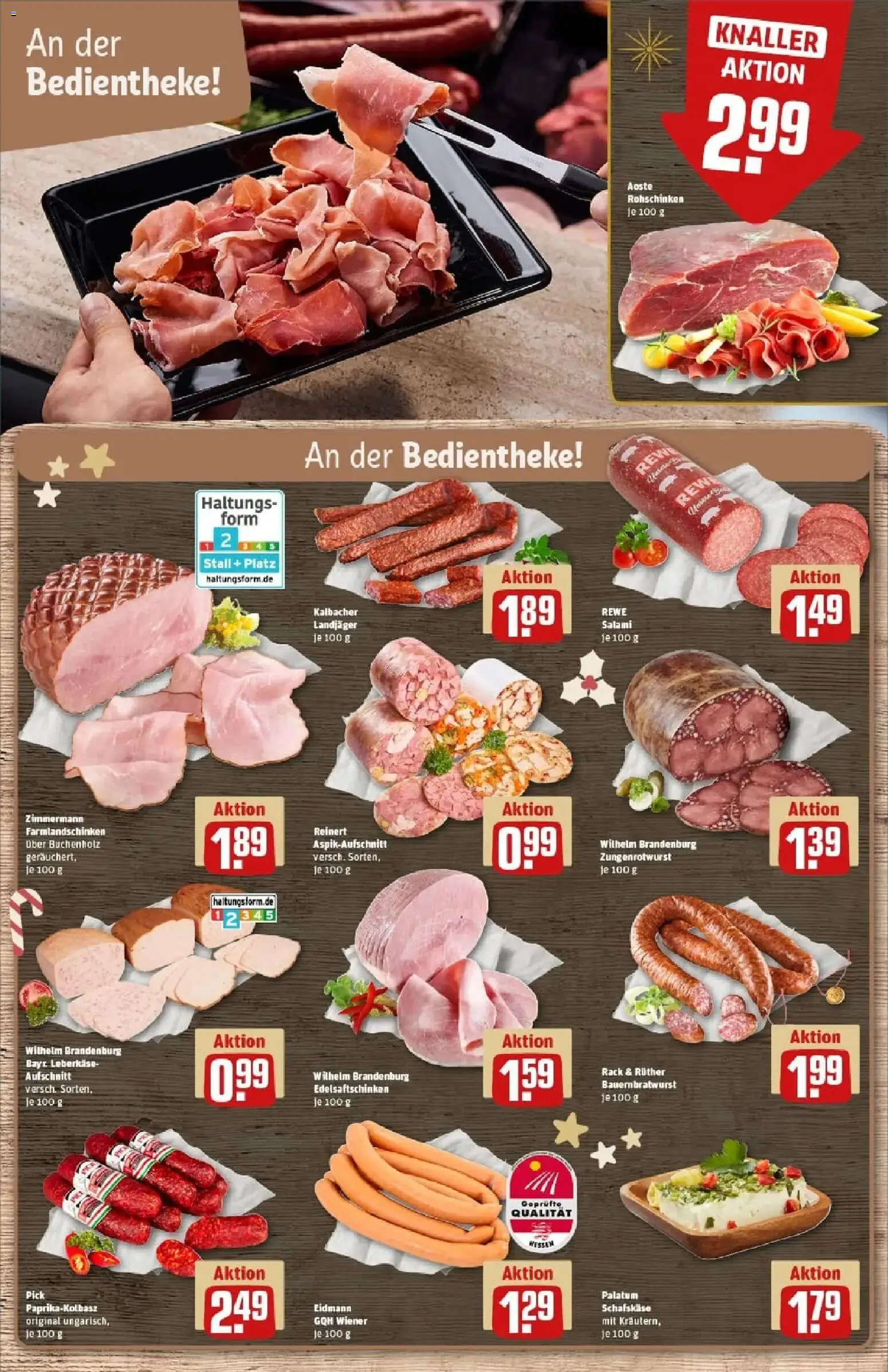 Rewe prospekt Rodgau/Dudenhofen	 – gültig ab 23.11.2025 | Seite: 12 | Produkte: Salami, Schafskase, Leberkase