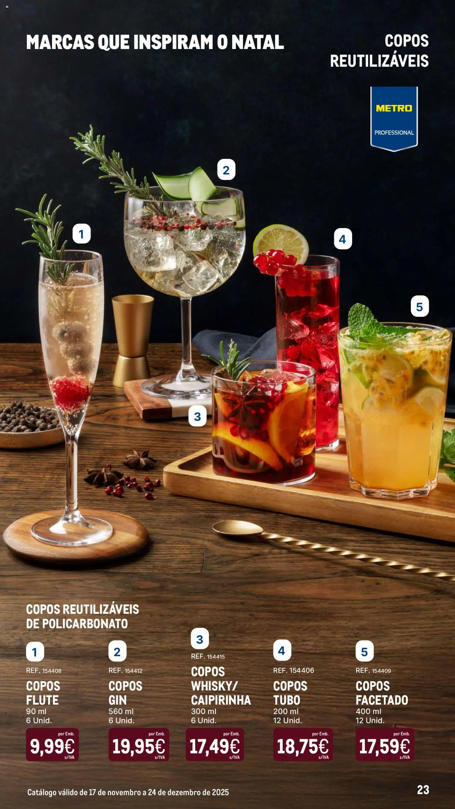 Makro Marcas que Inspiram o Natal │ válido de 17.11.2025 | Página: 23 | Produtos: Copos