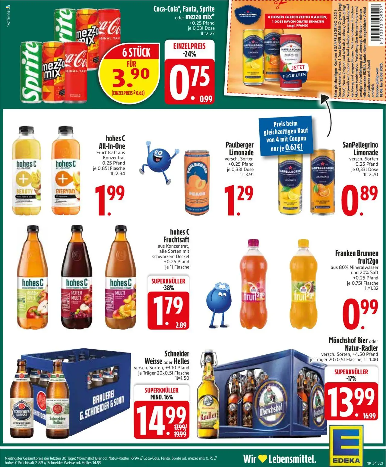  | Pagina: 23 | Producten: Bier, Limonade, Sprite