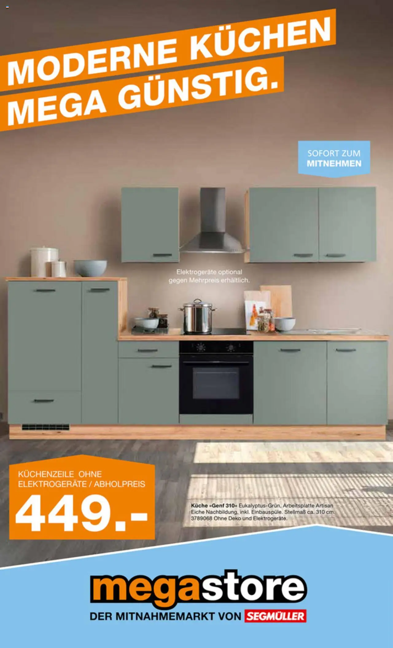 Segmüller Megastore – gültig ab 06.10.2025 | Seite: 1 | Produkte: Küchenzeile, Küche, Kuchen
