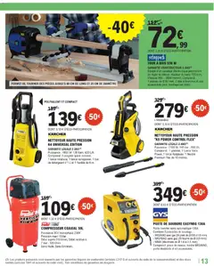 Brico E.Leclerc - Prévisualisation de Brico E.Leclerc catalogue valide à partir de 27.01.2026 | Page: 13 | Produits: Plateau, Compresseur, Nettoyeur haute pression