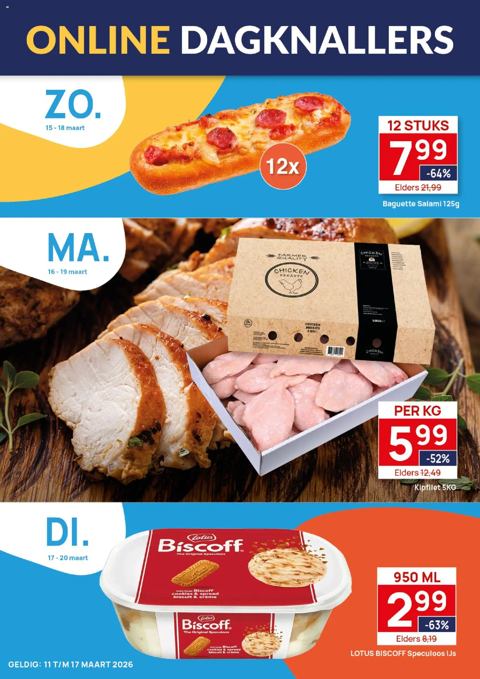 {H1} | Pagina: 3 | Producten: Salami, Baguette, Crème