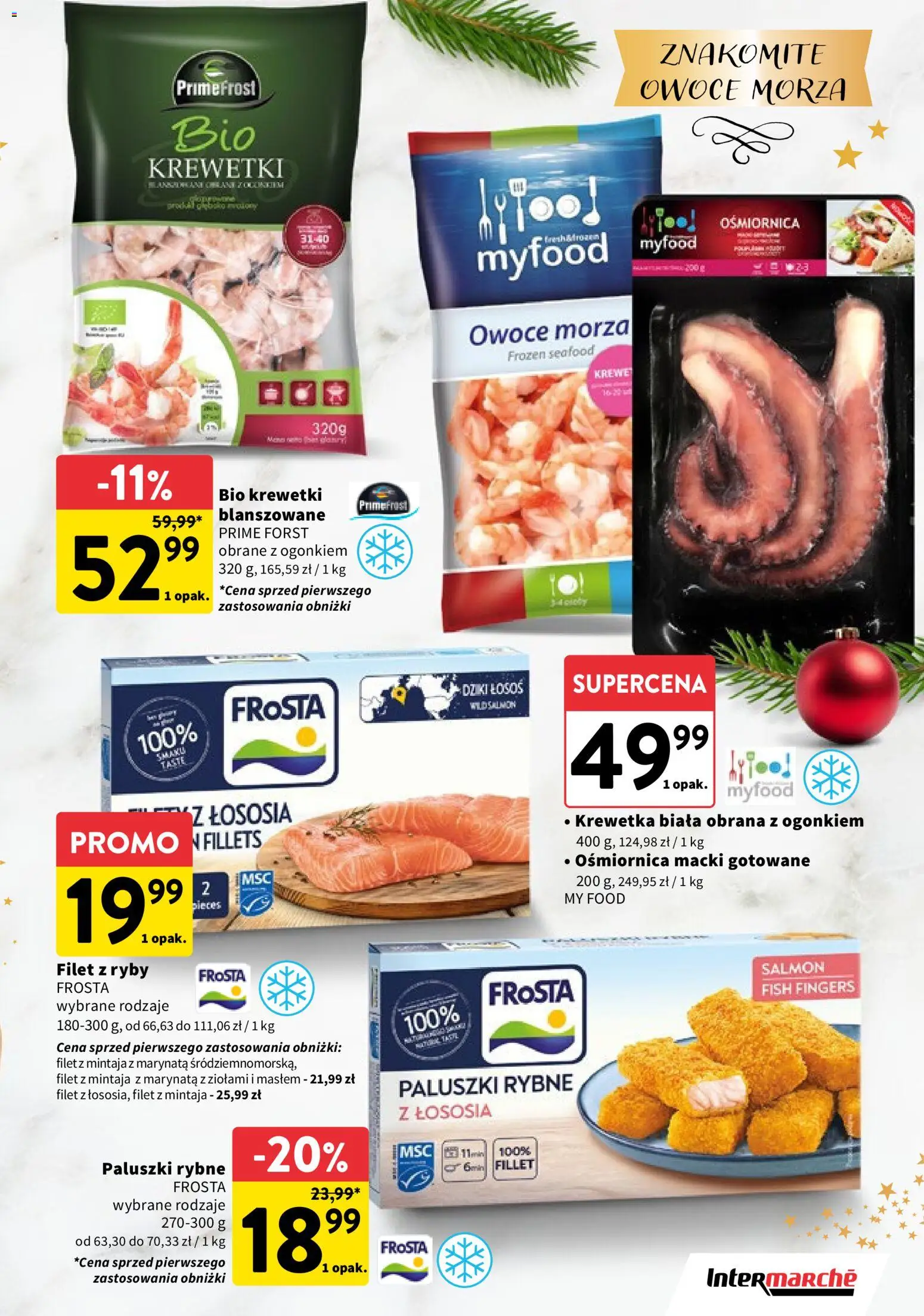 Intermarche Gazetka - Świąteczne Delikatesy od 04.12.2025 | Strona: 7 | Produkty: Łosoś, Paluszki, Ryby, Owoce morza