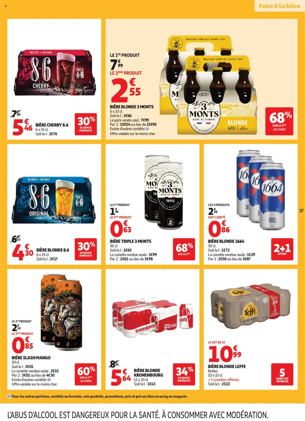  | Page: 37 | Produits: Biere blonde 1664, Bière blonde, Biere blonde leffe, Bière