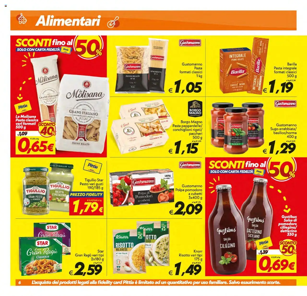 Volantino SuperConveniente del 14.07.2025 | Pagina: 6 | Prodotti: Pomodori, Pasta, Pesto, Sugo