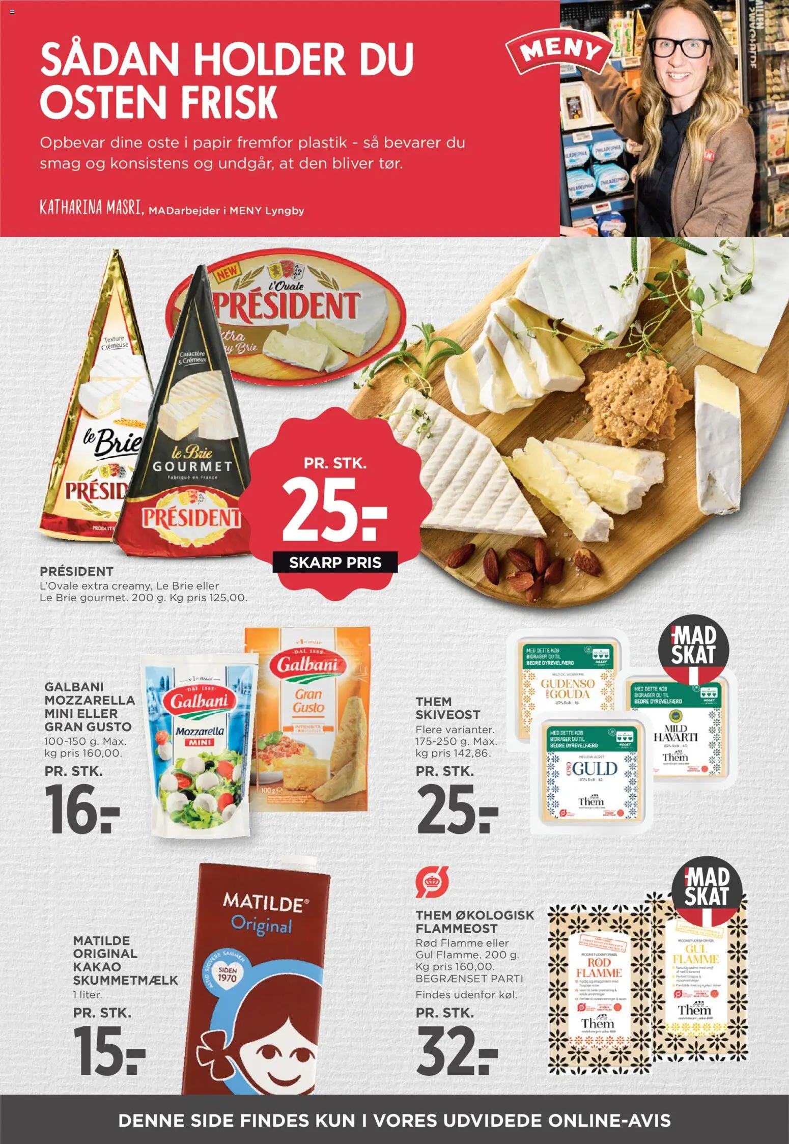 Meny tilbudsavis – gyldig fra 10.04.2026 | Side: 9 | Produkter: Kakao, Skiveost, Mozzarella