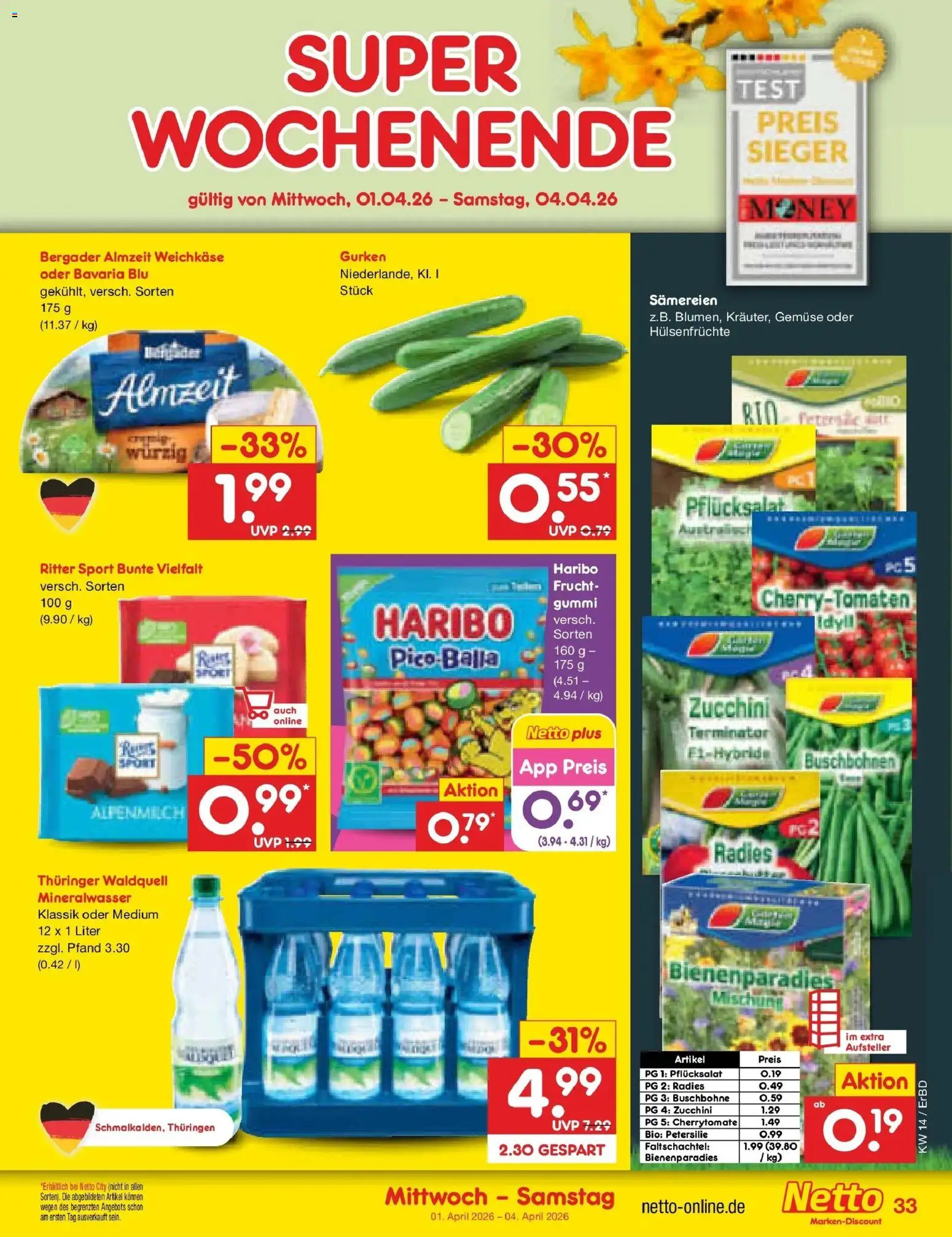 Netto Marken-Discount Prospekt Jena-Lobeda	 – gültig ab 30.03.2026 | Seite: 47 | Produkte: Haribo, Gemüse, Petersilie, Gurken