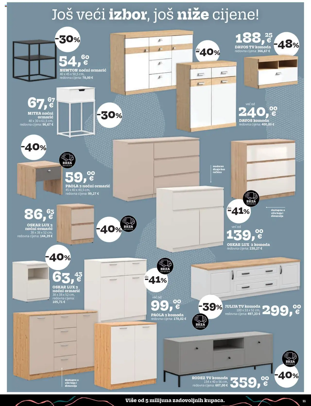 Prima katalog | vrijedi od 01.10.2025 | Stranica: 11 | Proizvodi: Komoda, Noćni ormarić, Tv
