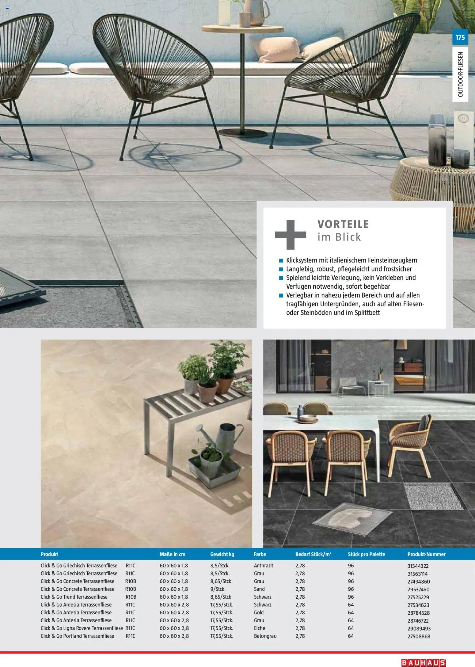 Bauhaus Gartenbaumaterialien gültig ab 01.04.2026 | Seite: 175 | Produkte: Gewicht