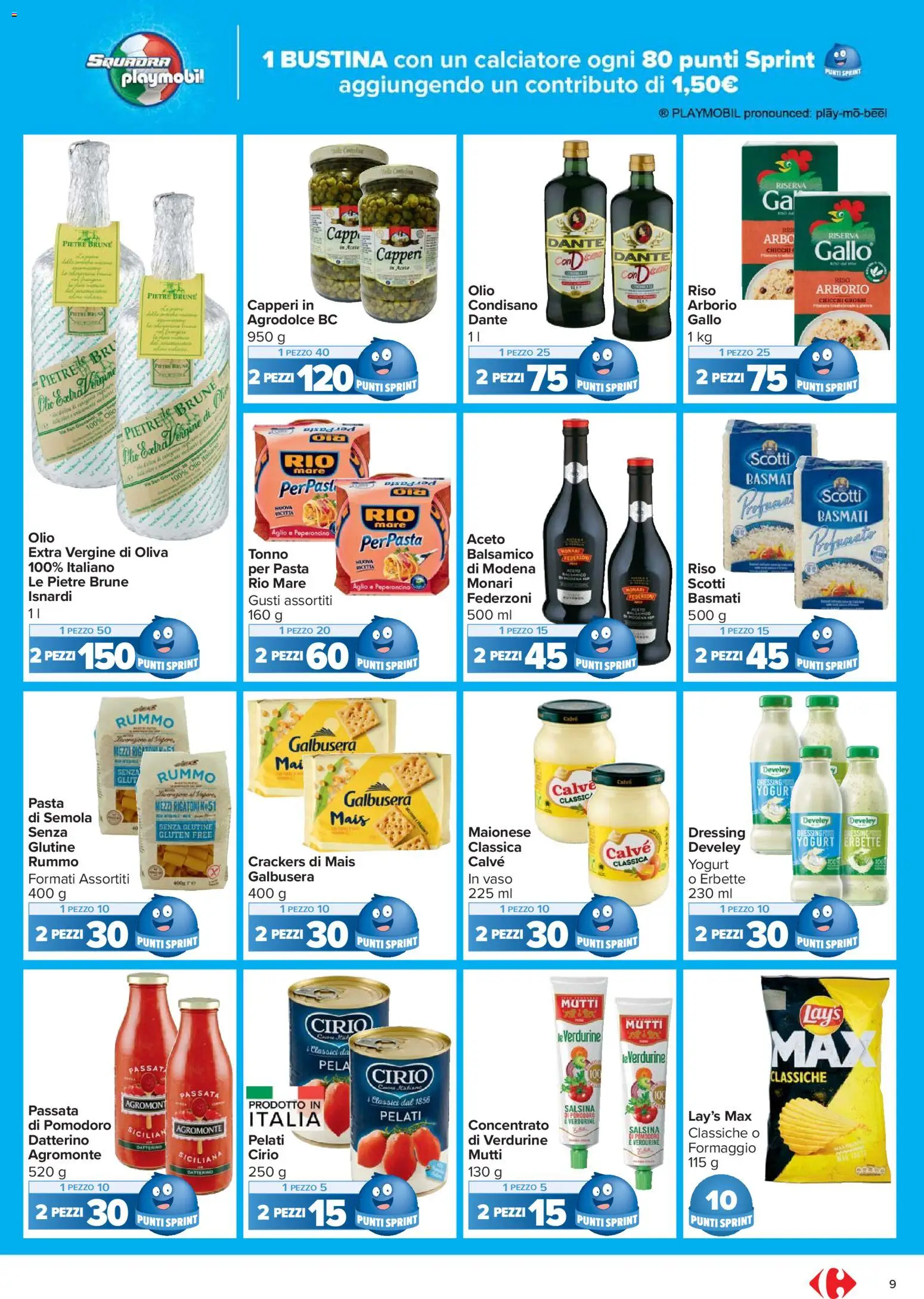 Volantino Carrefour del 17.11.2025 | Pagina: 9 | Prodotti: Riso, Formaggio, Mais, Vaso