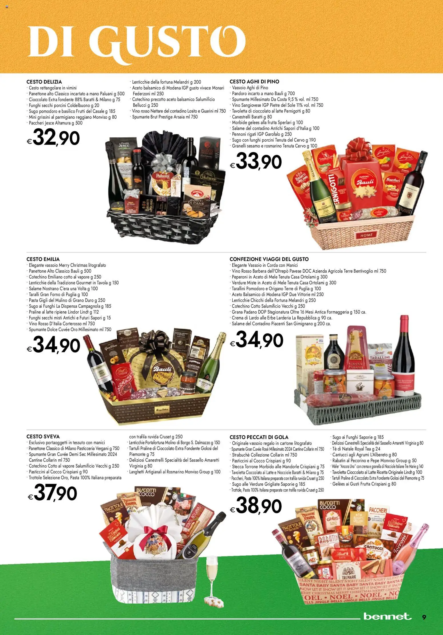 Volantino bennet del 20.11.2025 | Pagina: 9 | Prodotti: Latte, Mandorle, Grissini, Paccheri