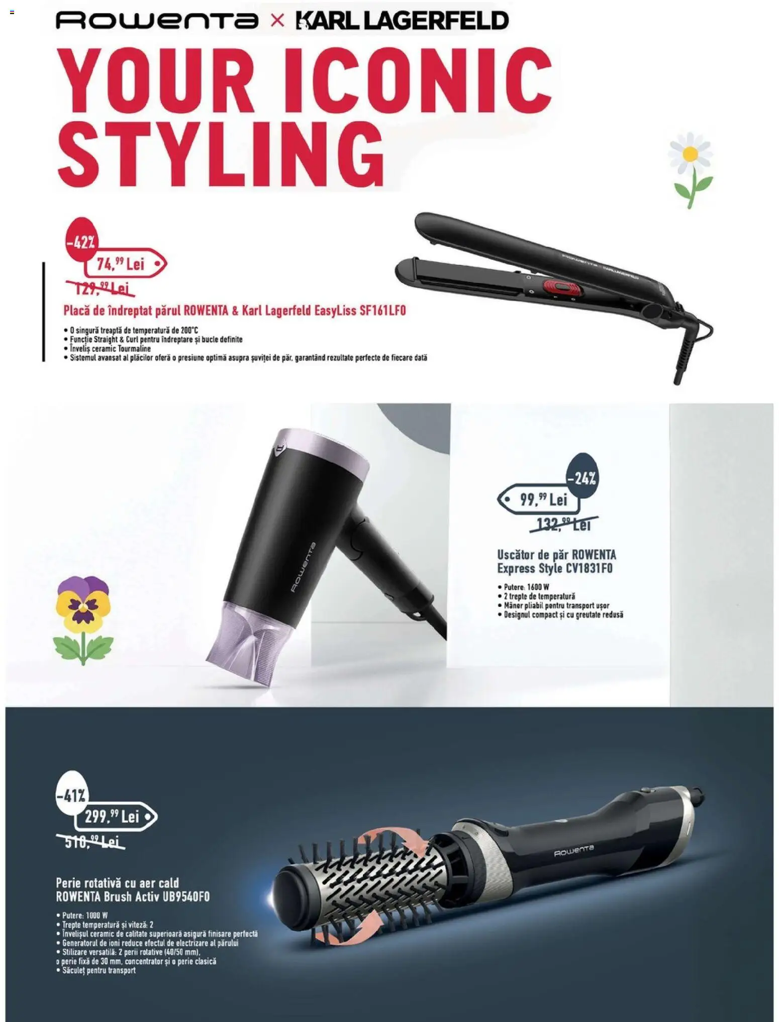 Noul catalog Carrefour – valabil de la 23.03.2026 | Pagină: 4 | Produse: Delgeç, Perie rotativă, Uscător, Perie