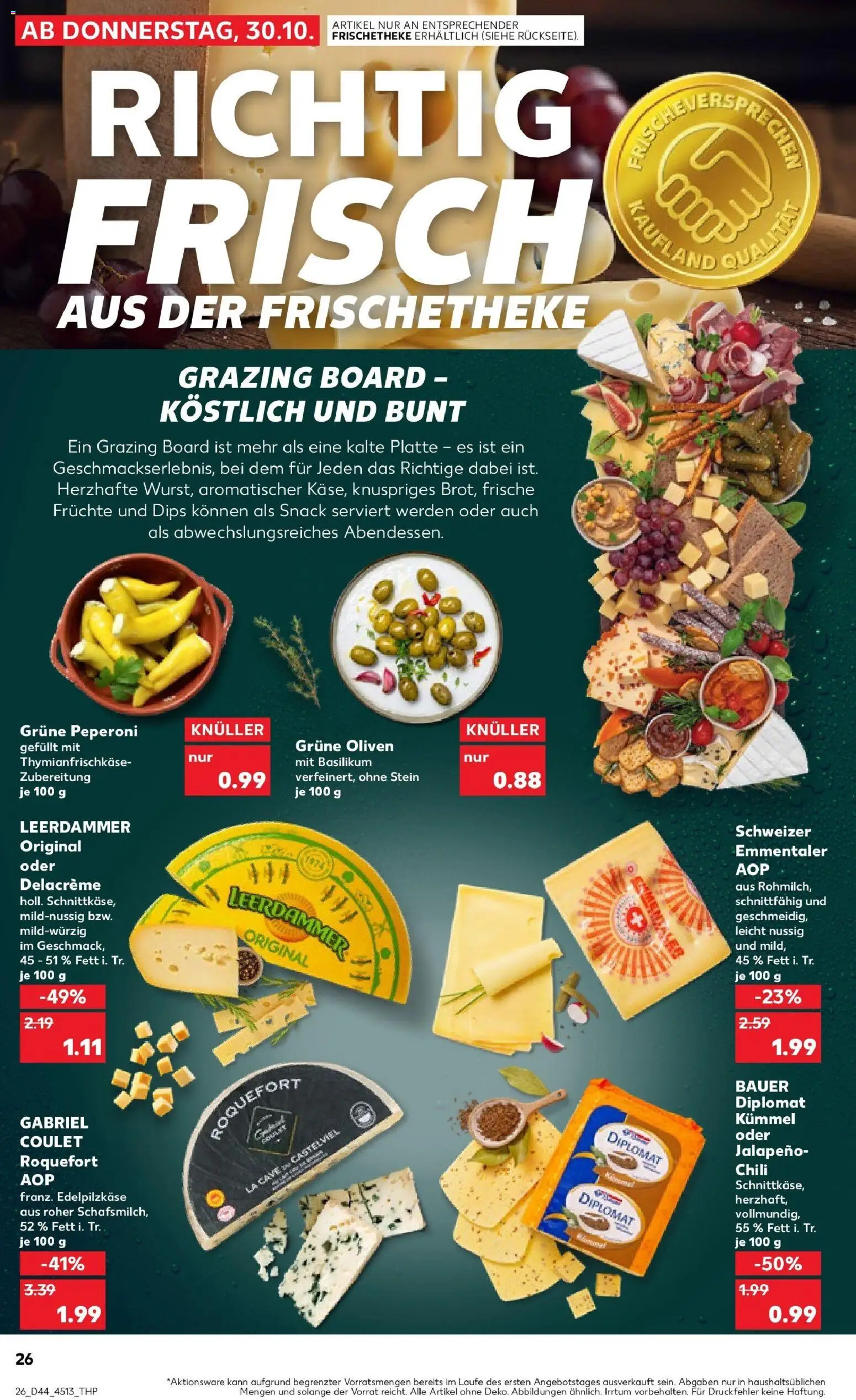 Kaufland prospekt Wendlingen Am Neckar	 – gültig ab 30.10.2025 | Seite: 26 | Produkte: Leerdammer, Chili
