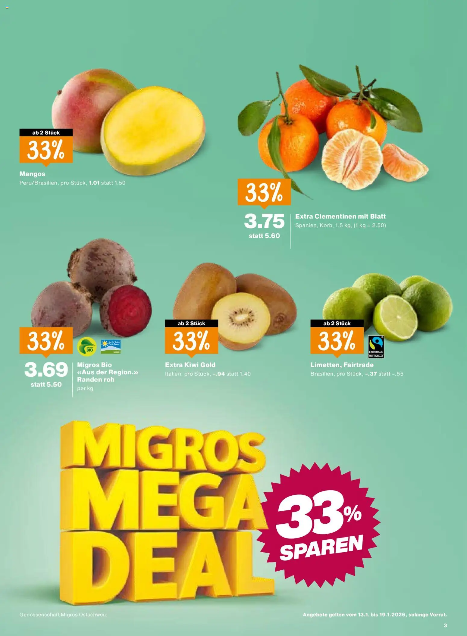 Migros Aktionen – gültig ab 13.01.2026 | Seite: 3 | Produkte: Kiwi