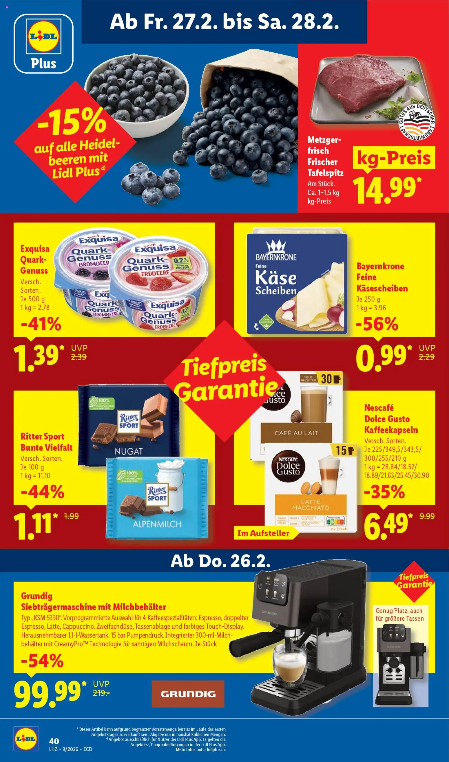 Lidl - Prospekt – gültig ab 23.02.2026 | Seite: 64 | Produkte: Tafelspitz, Quark, Käse, Exquisa