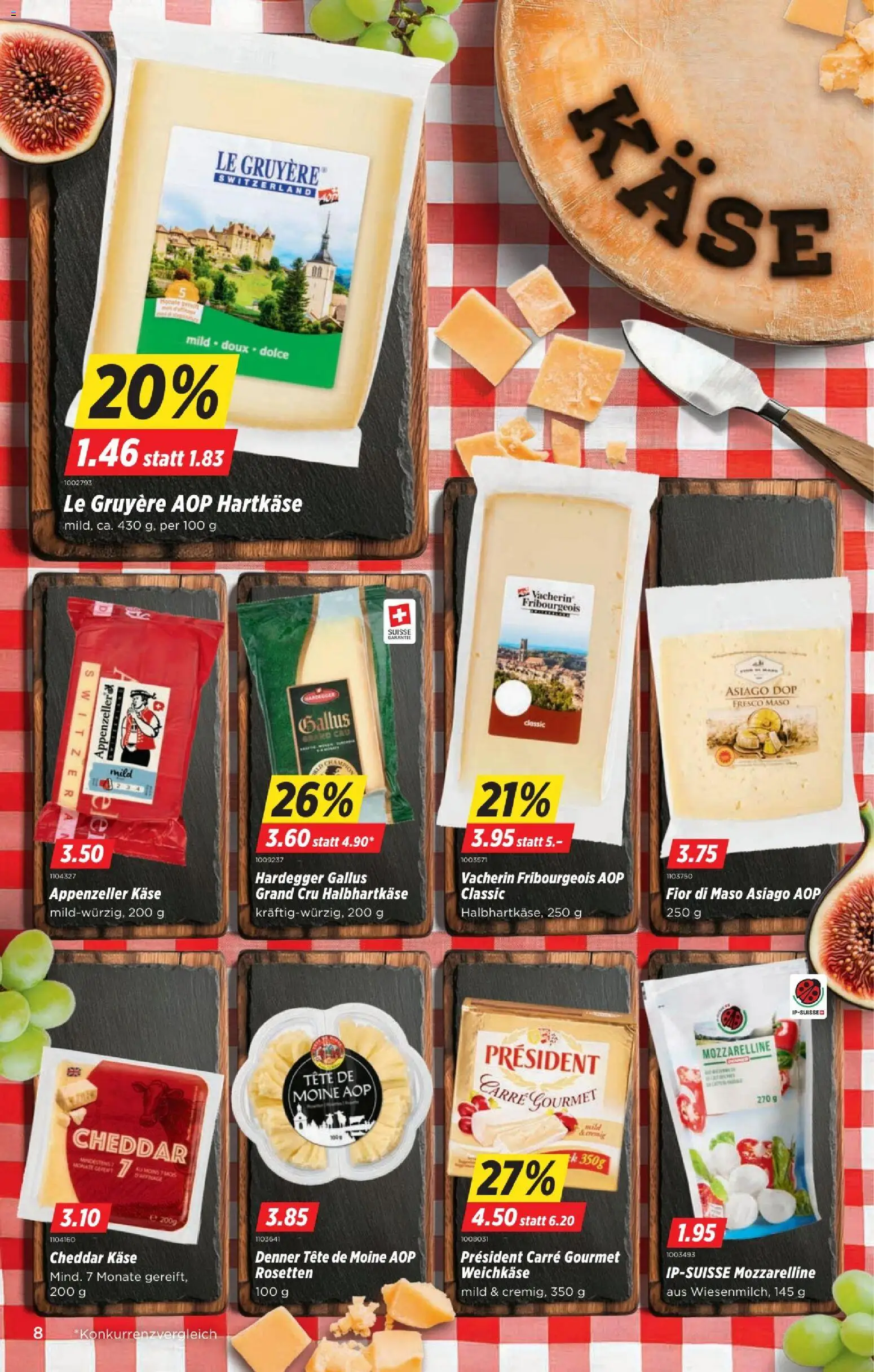 Denner aktionen – gültig ab 23.04.2026 | Seite: 8 | Produkte: Käse