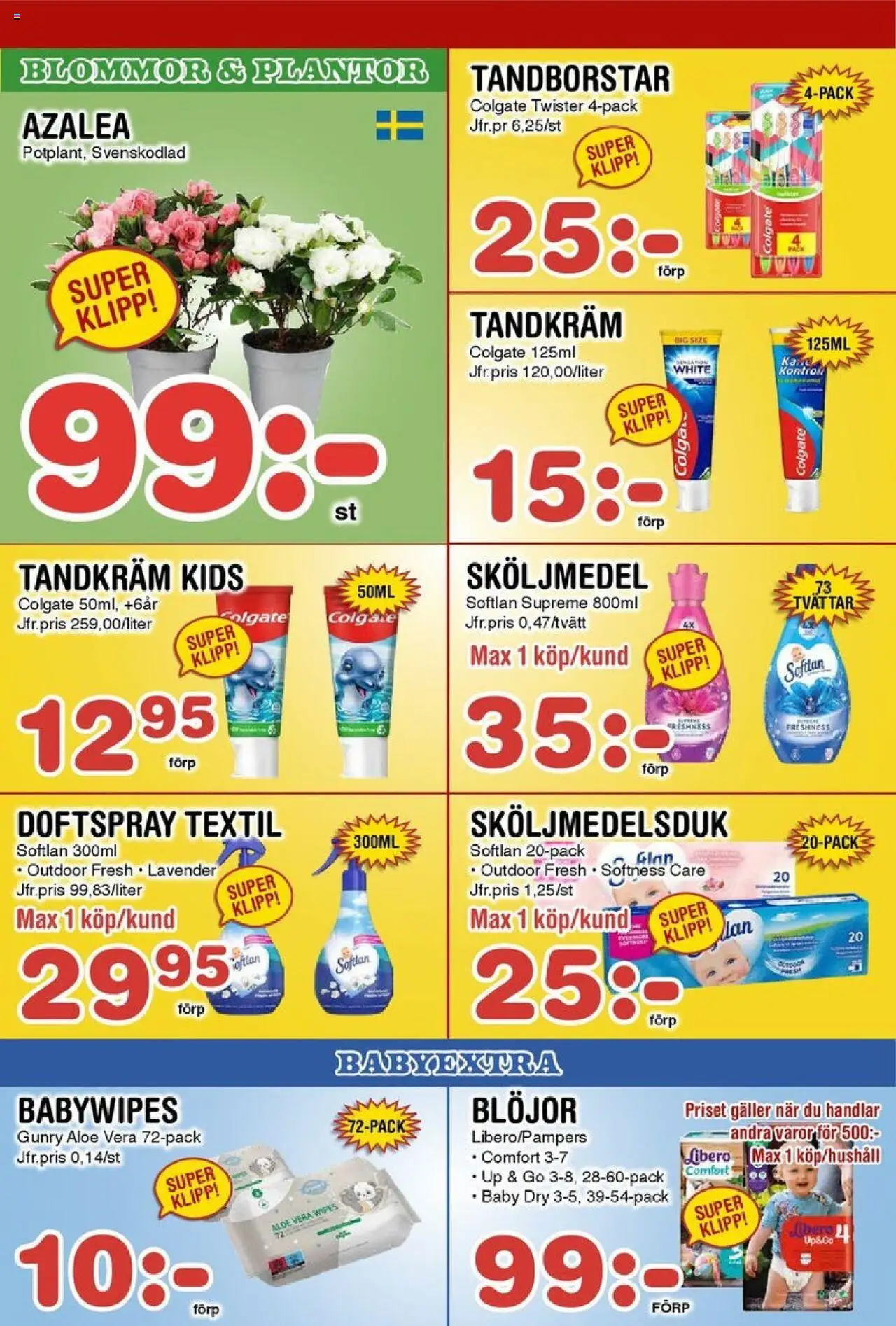 Nya Pulsen reklamblad aktuell från 06.10.2025 | Sida: 17 | Produkter: Tandkräm, Sköljmedel, Galler, Blöjor