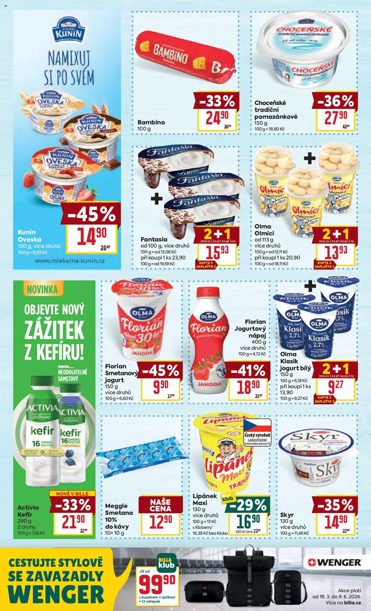 Billa Velký leták od 07.04.2026 | Strana: 20 | Produkty: Lipánek, Smetanový jogurt, Smetana, Skyr