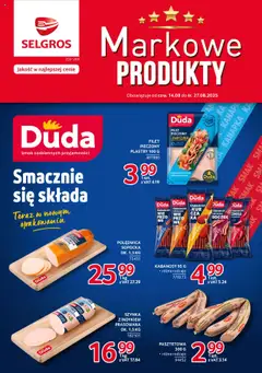 Selgros cash&carry Gazetka - Markowe produkty od 14.08.2025 | Strona: 1 | Produkty: Chili, Kabanosy, Szynka, Kanapa