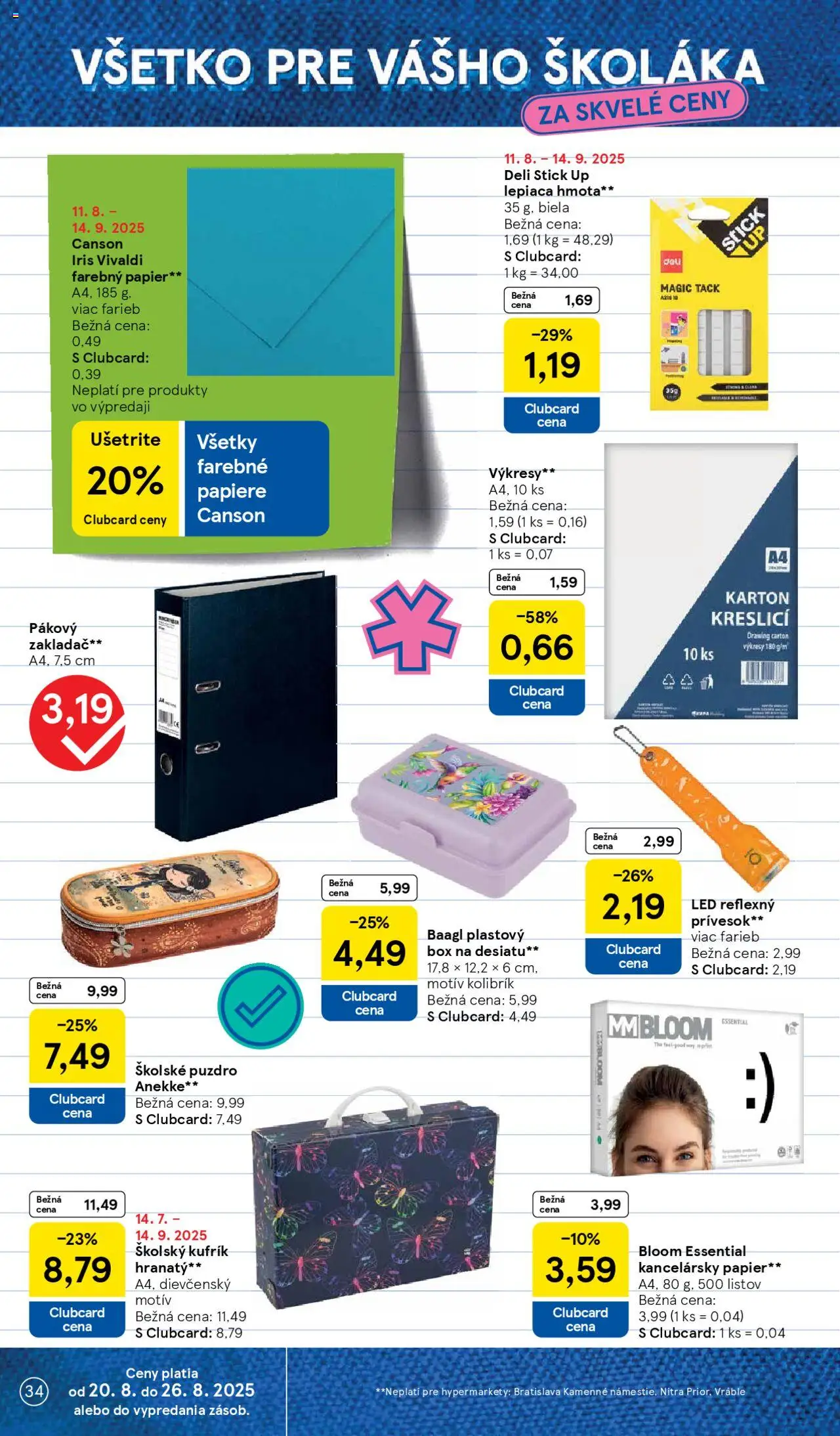Tesco Hypermarket - leták │ platný od 20.08.2025 | Strana: 34 | Produkty: Led, Kancelársky papier, Puzdro